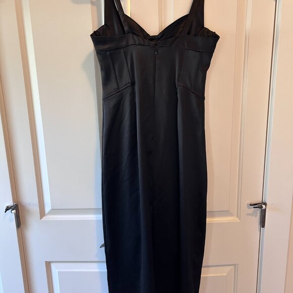 Black Satin Corset Dress - Picture 7 of 8